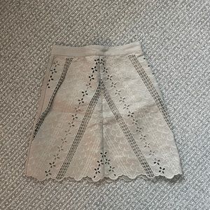 H&M / Grey Embroidered Skirt